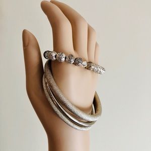 Mix and match bracelets in silver